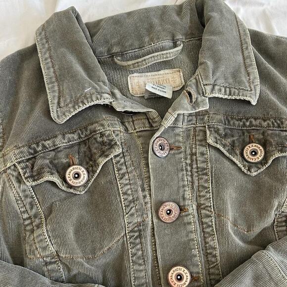 Vintage Y2K Z. Cavaricci Women’s Corduroy Jacket Fits Like L/XL Trucker Indie - Picture 4 of 8